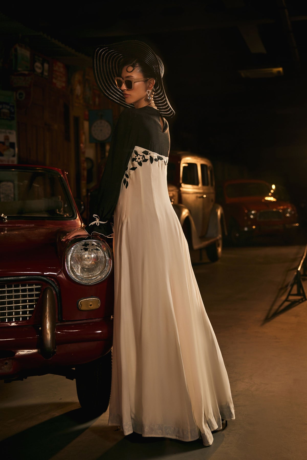 Flared Floor Length Dress
