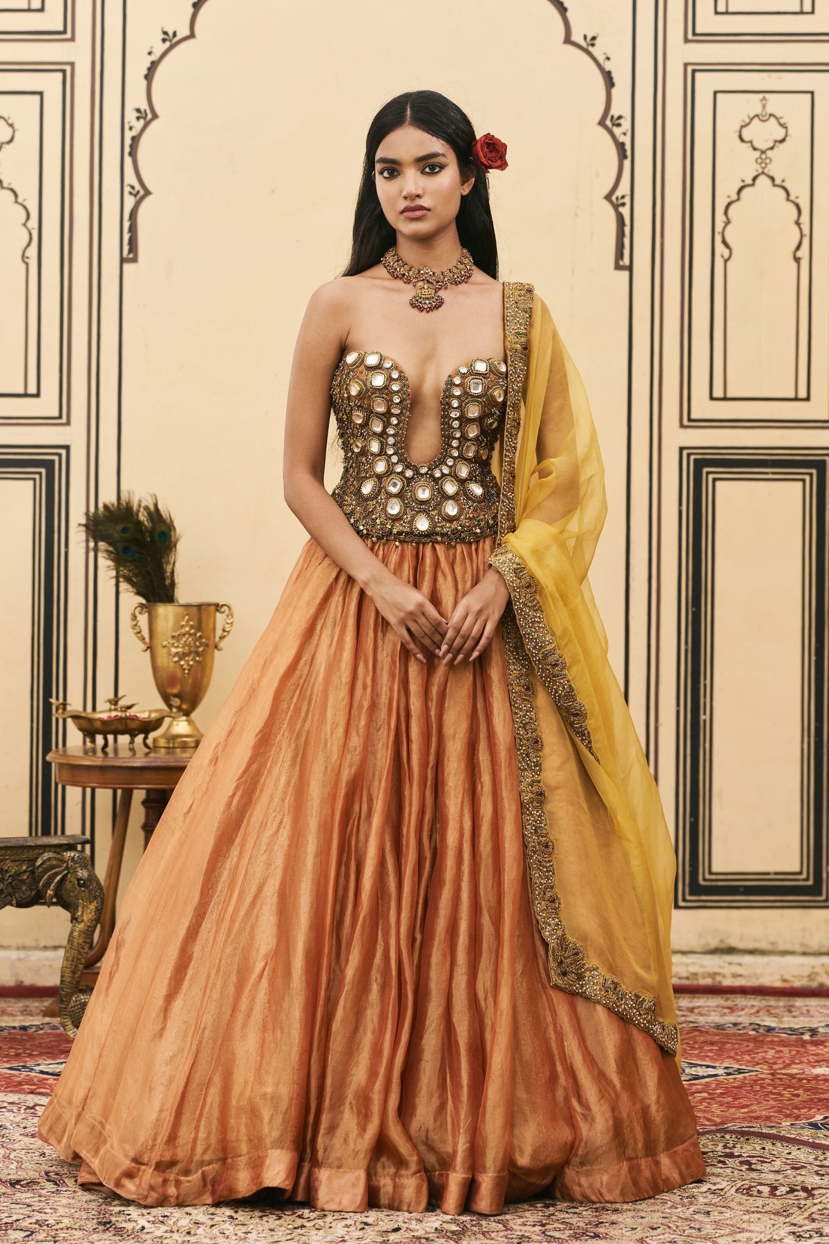 Narangi Lehenga Set