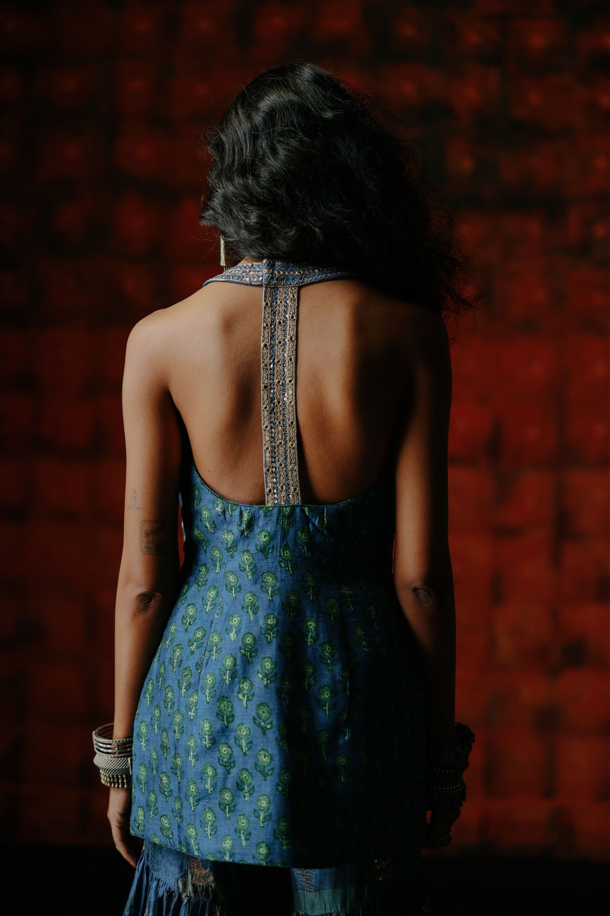 Indigo Sharara Set