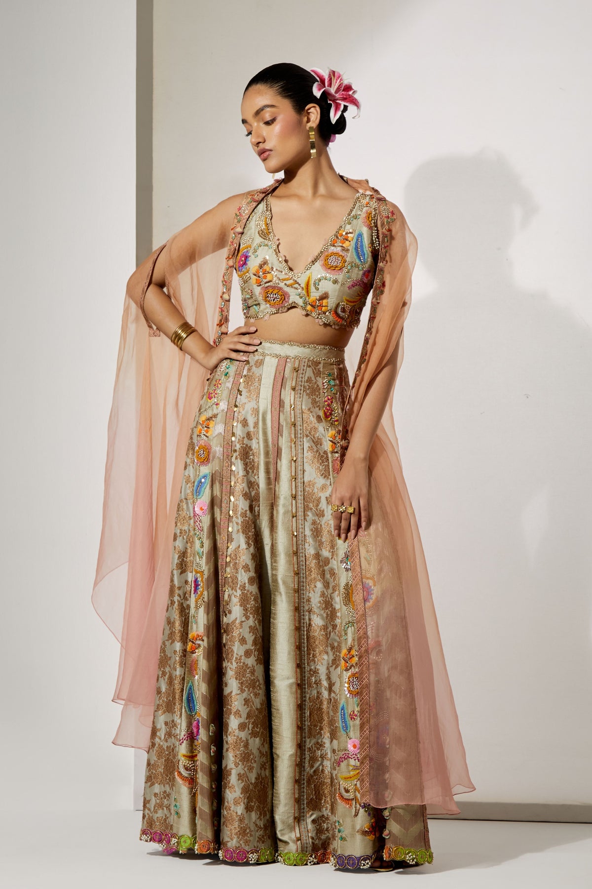 Beige Sharara Set