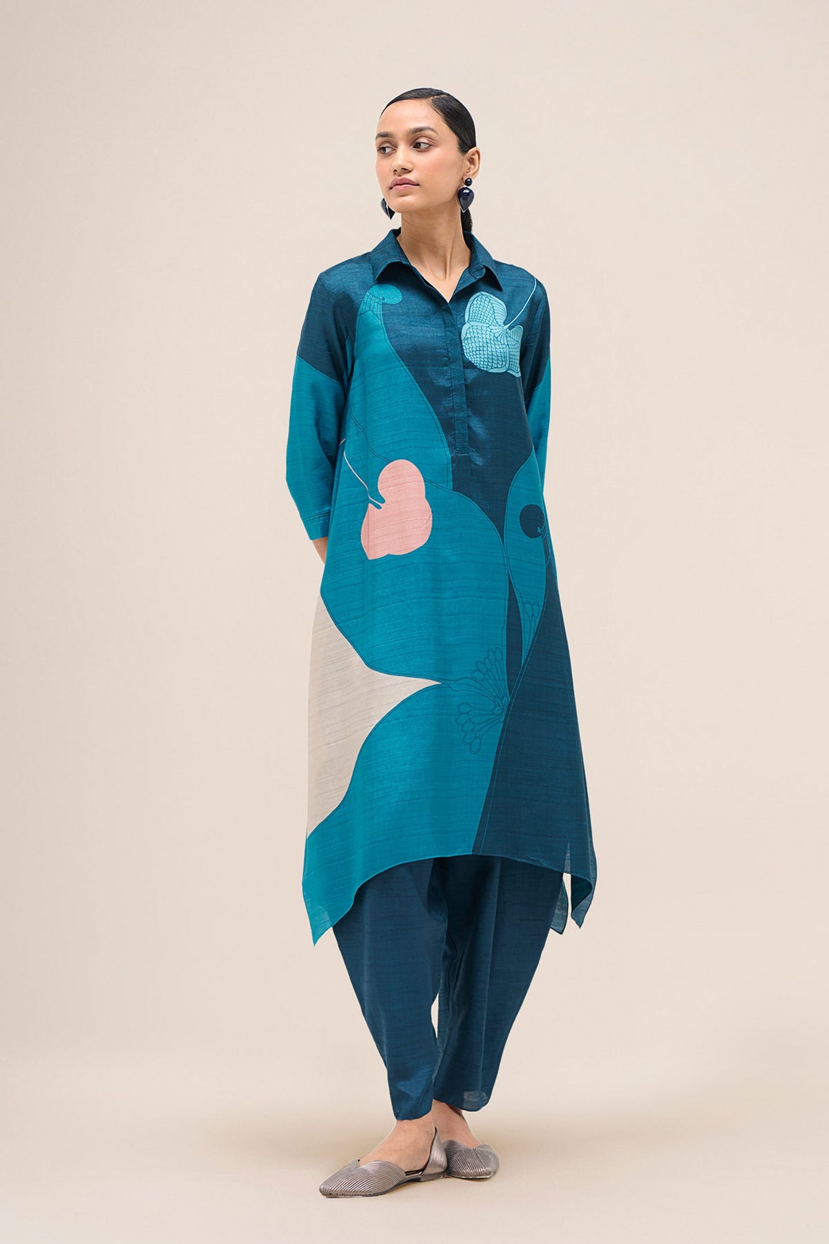 Zoha Blue Tunic Set