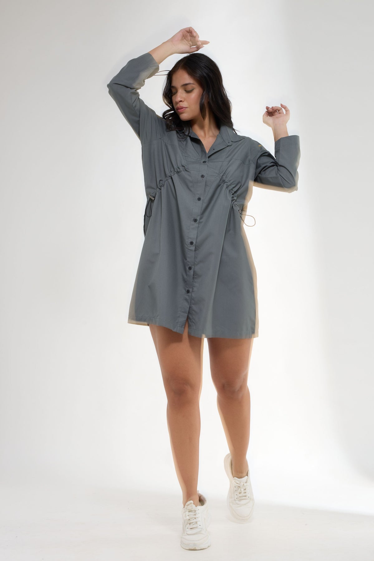 Shirt Dress With Fastenings