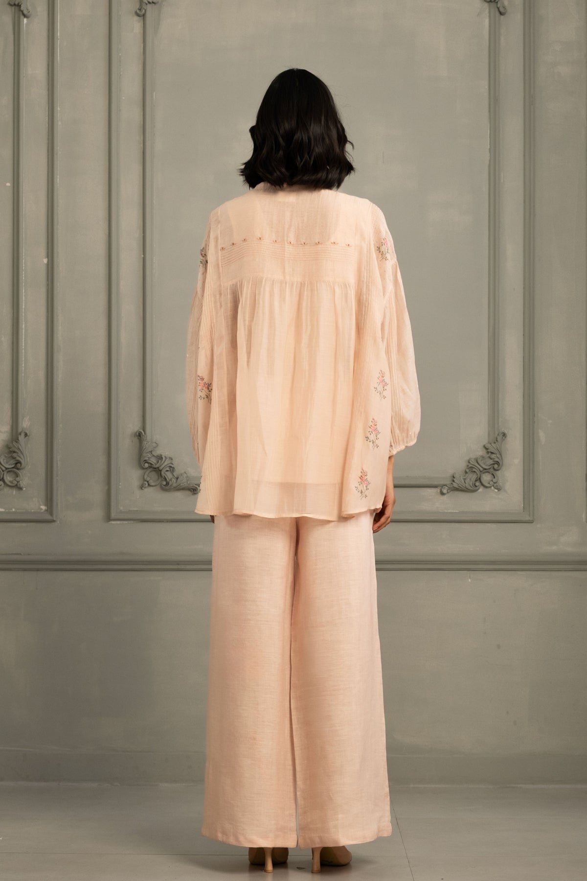 Old Rose Embroidered Co-ord Set