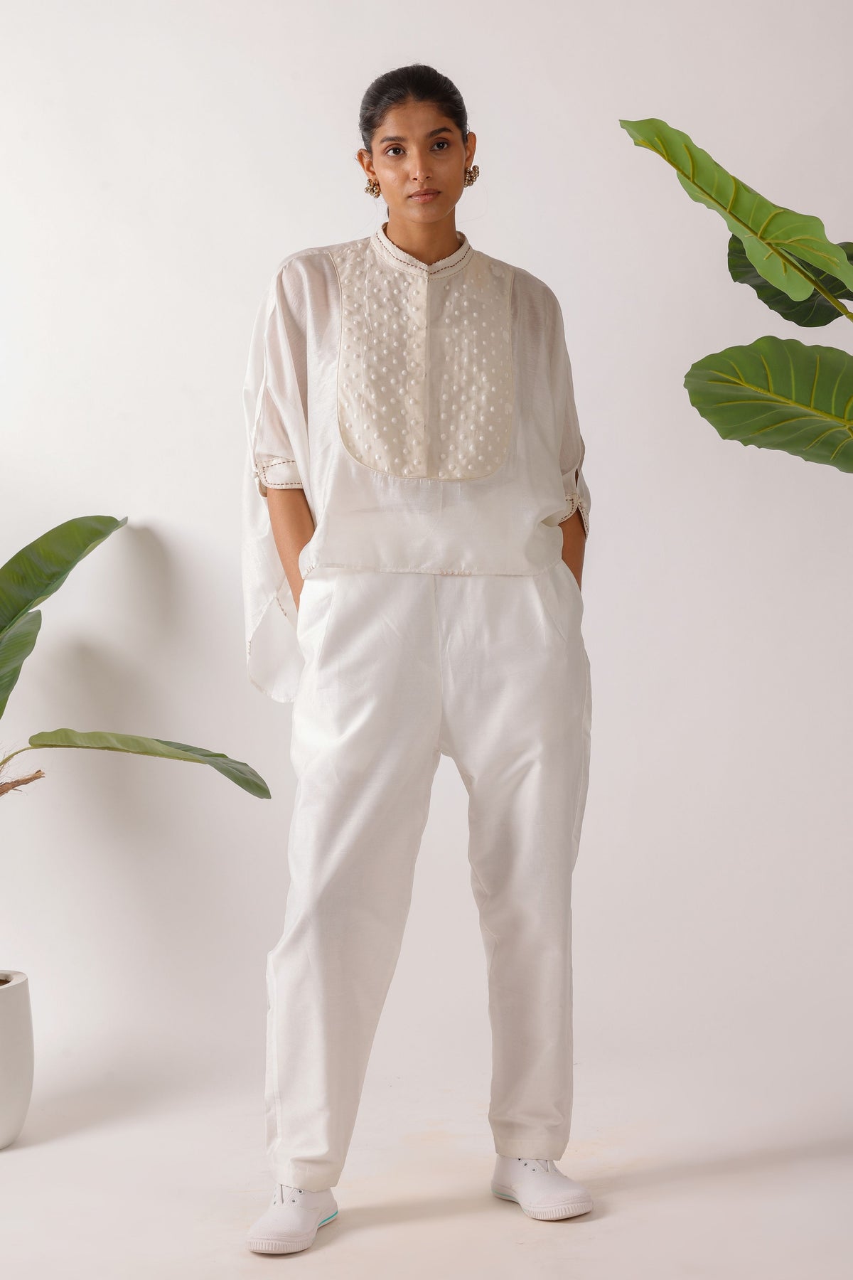 Polka Dot Embroidered Co-ord Set