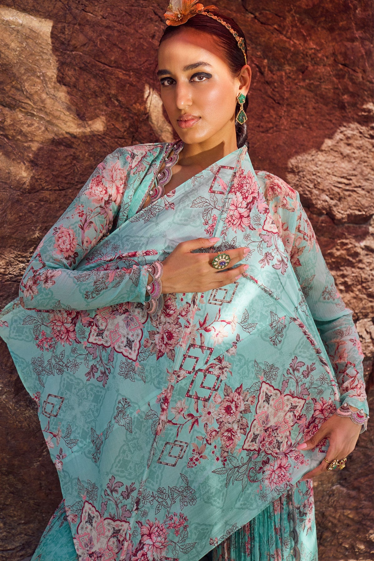Naza Chiffon Sharara Set