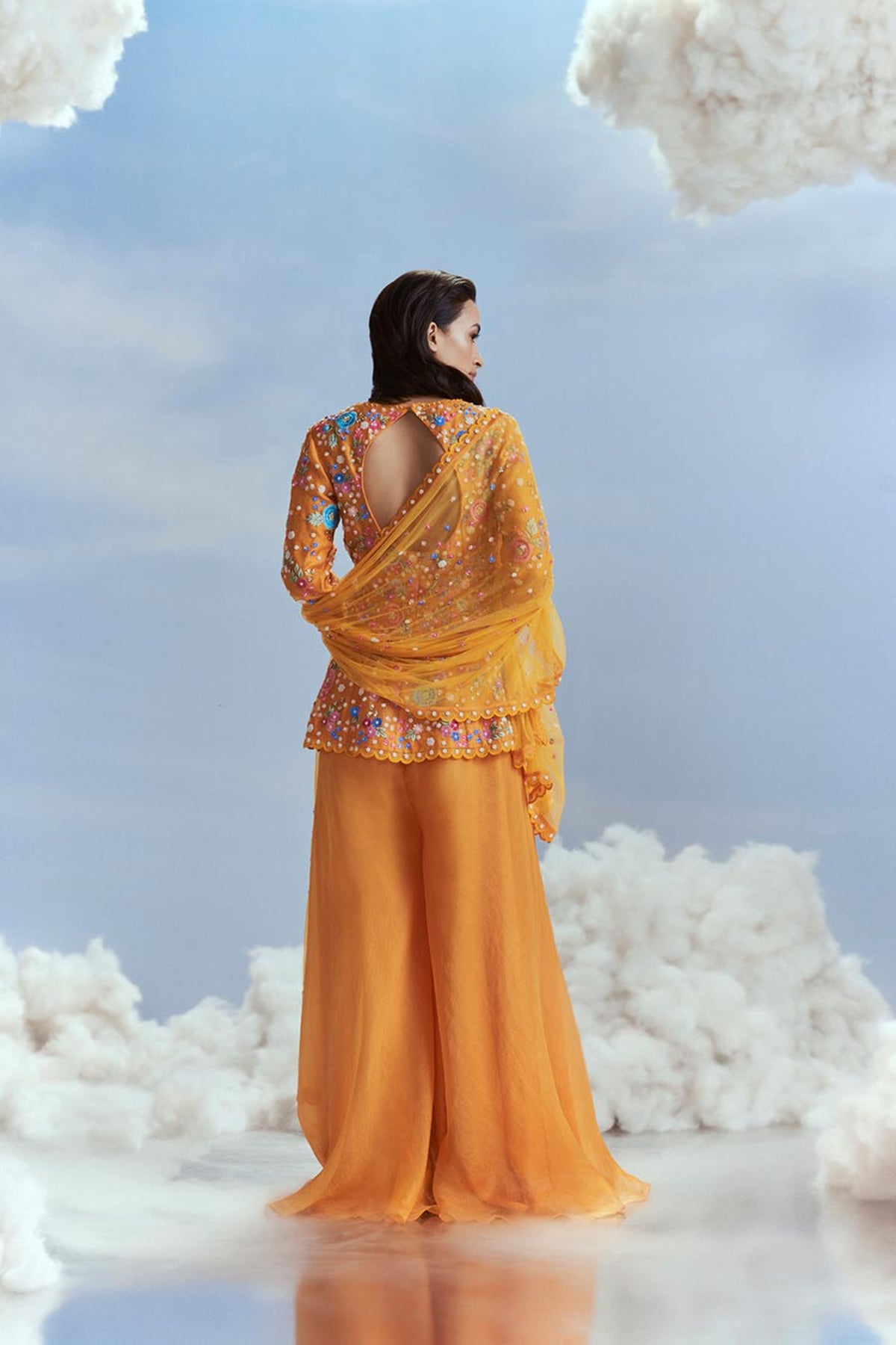 Yellow Mehtab Bagh Sharara Set