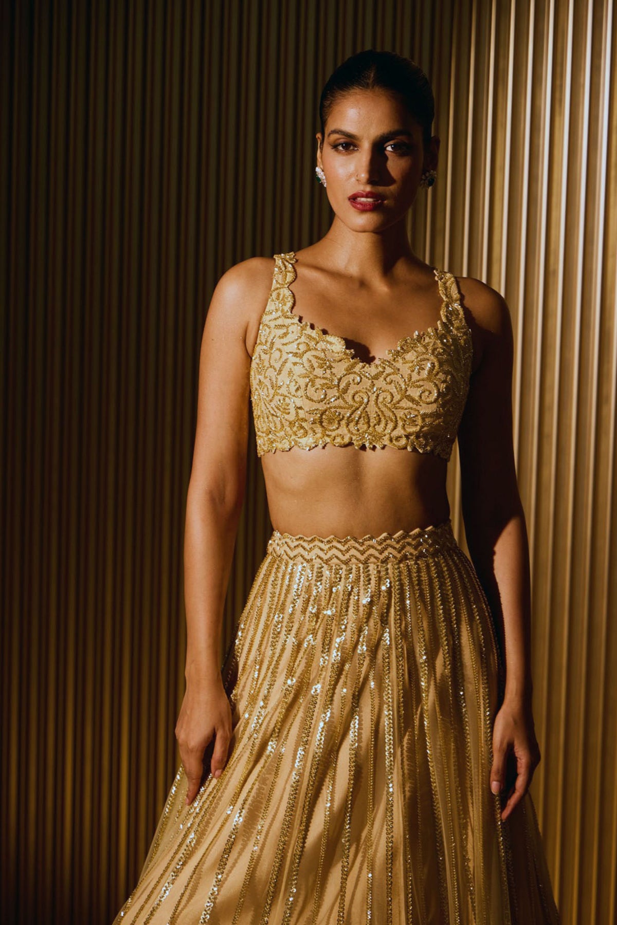 Golden Mist Lehenga Set