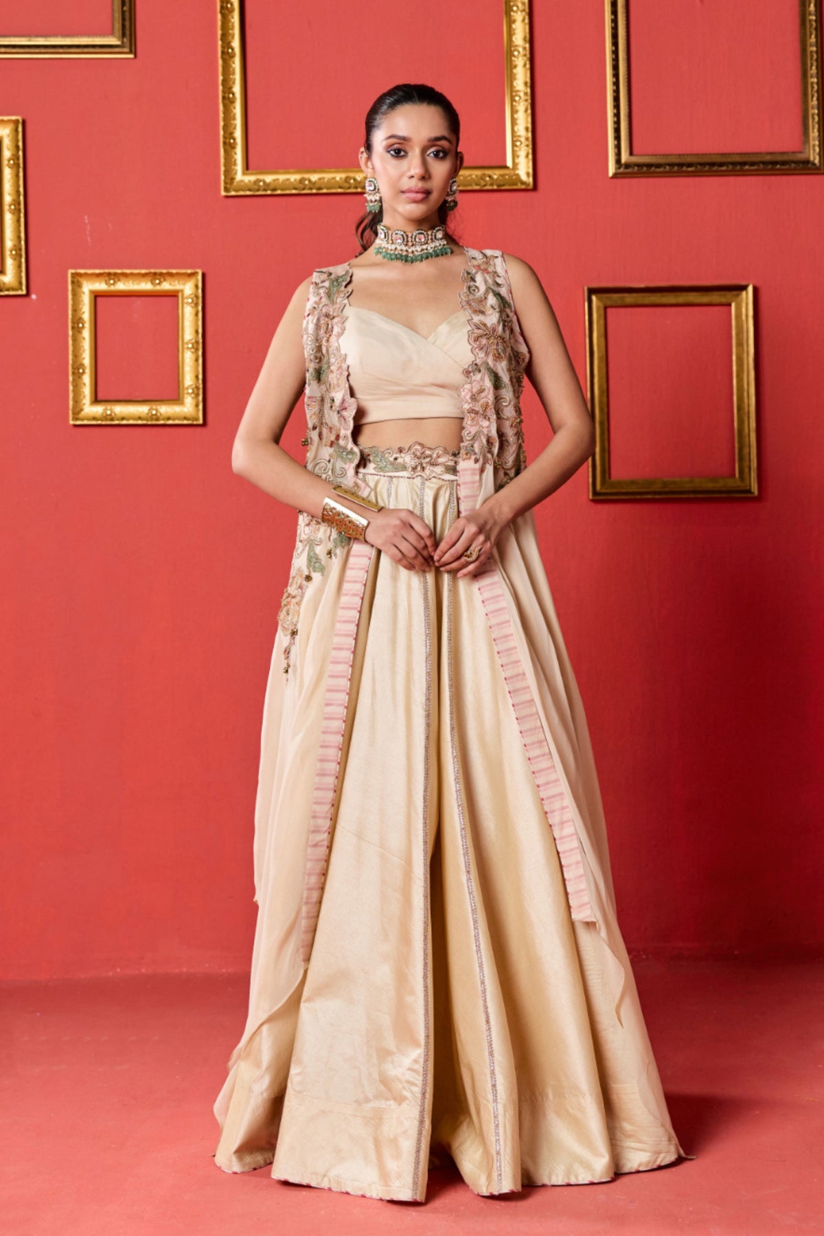 Kyra Tussar Lehenga Set