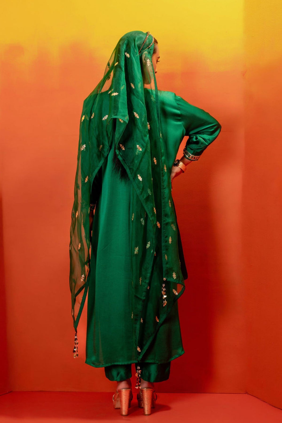 Vani Green Straight Kurta Set