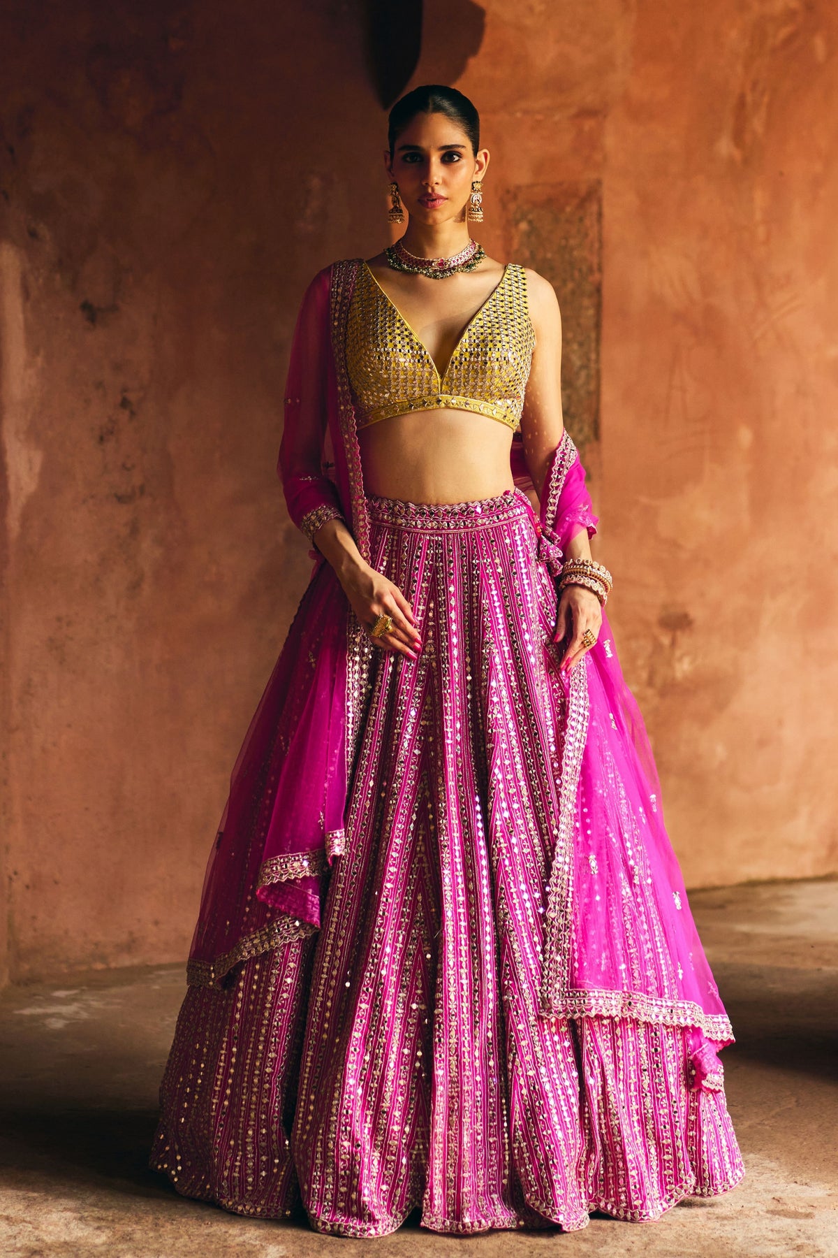 Rani Pink Lehenga Set