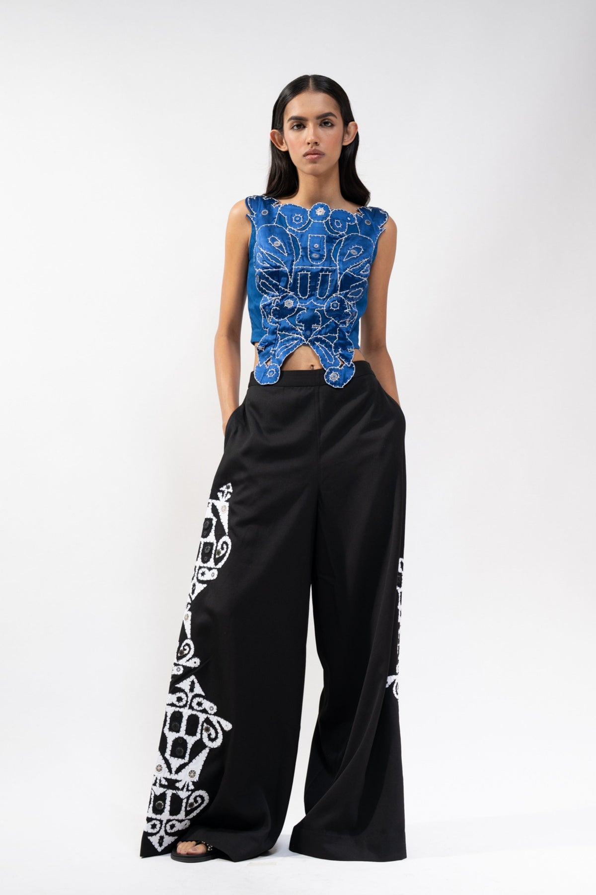 Textured Appliqué Blouse