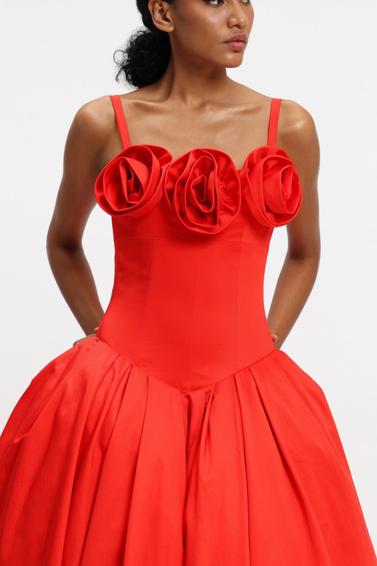 Red Corset Maxi Dress