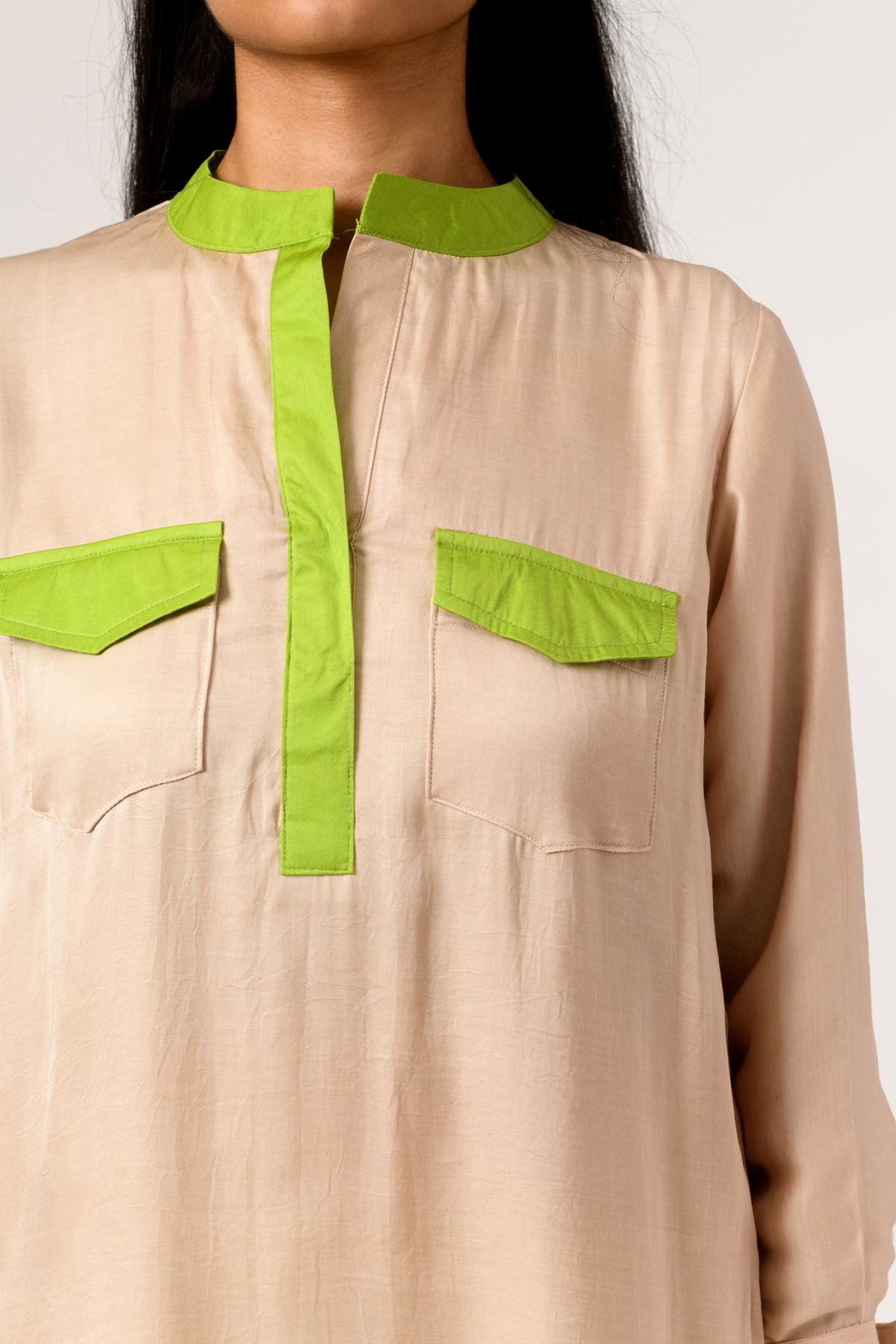 Ecru green full sleeve top