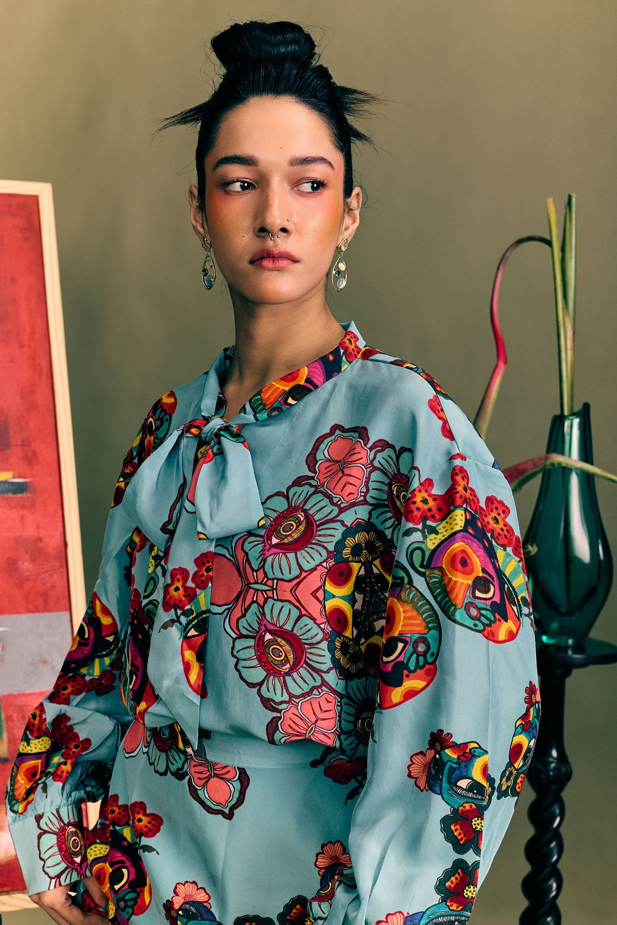 Blue Prism Printed A-Line Maxi Skirt