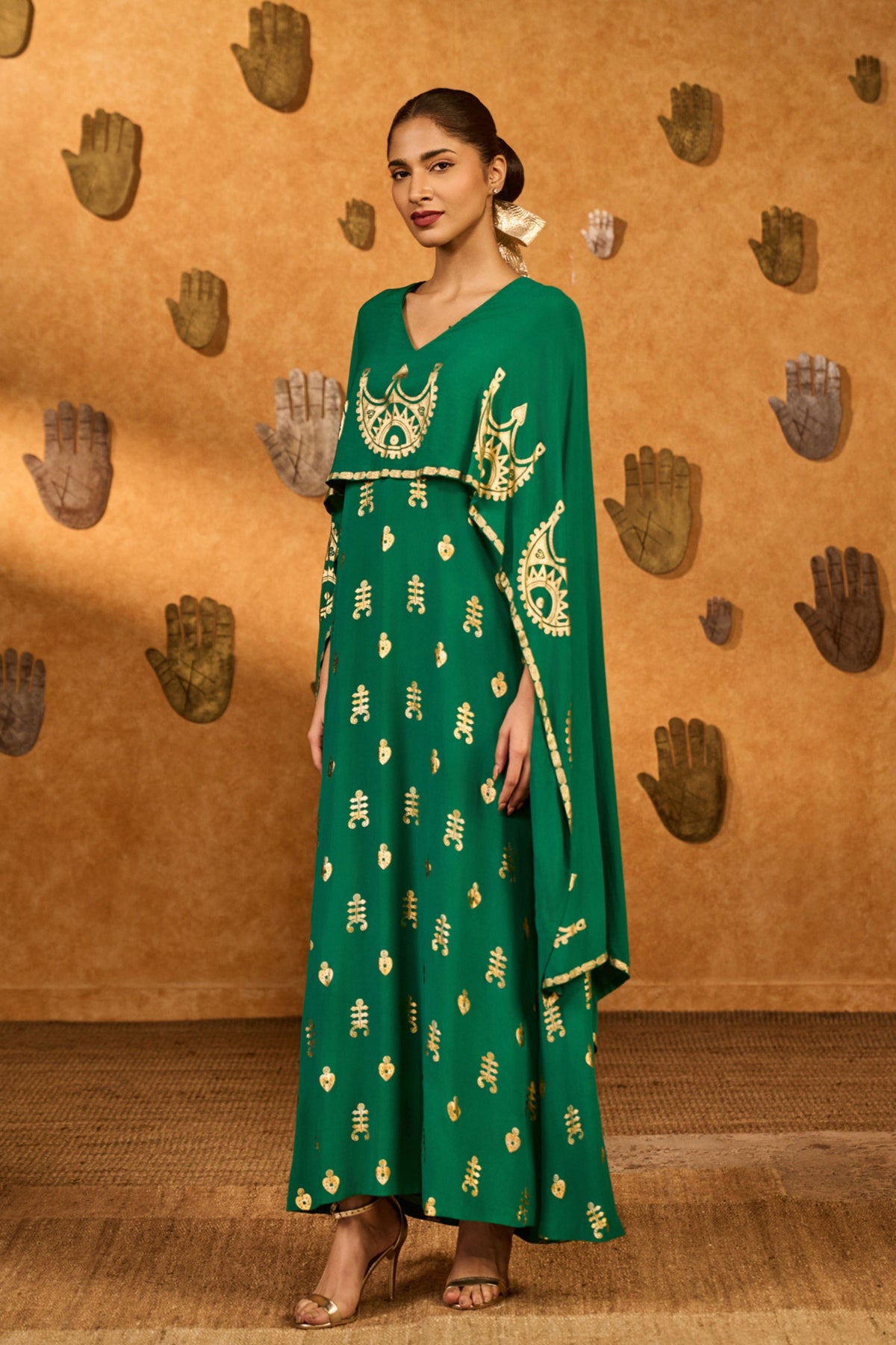 Green Lunar Crown Kaftan