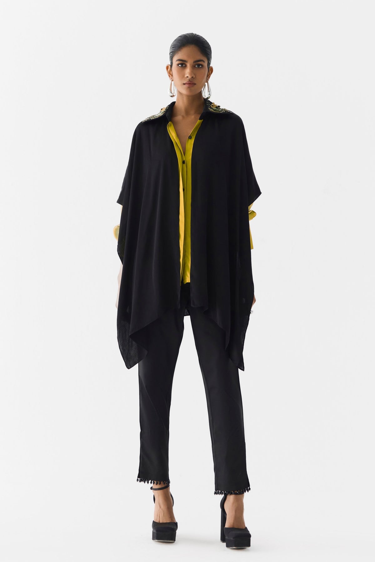 Olive Calla Layered Two Tone Shirt