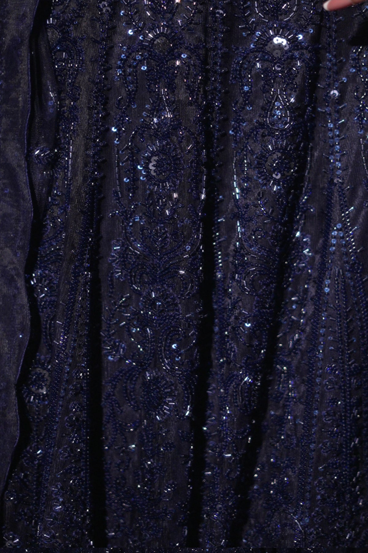 Midnight Blue Corset Lehenga Set