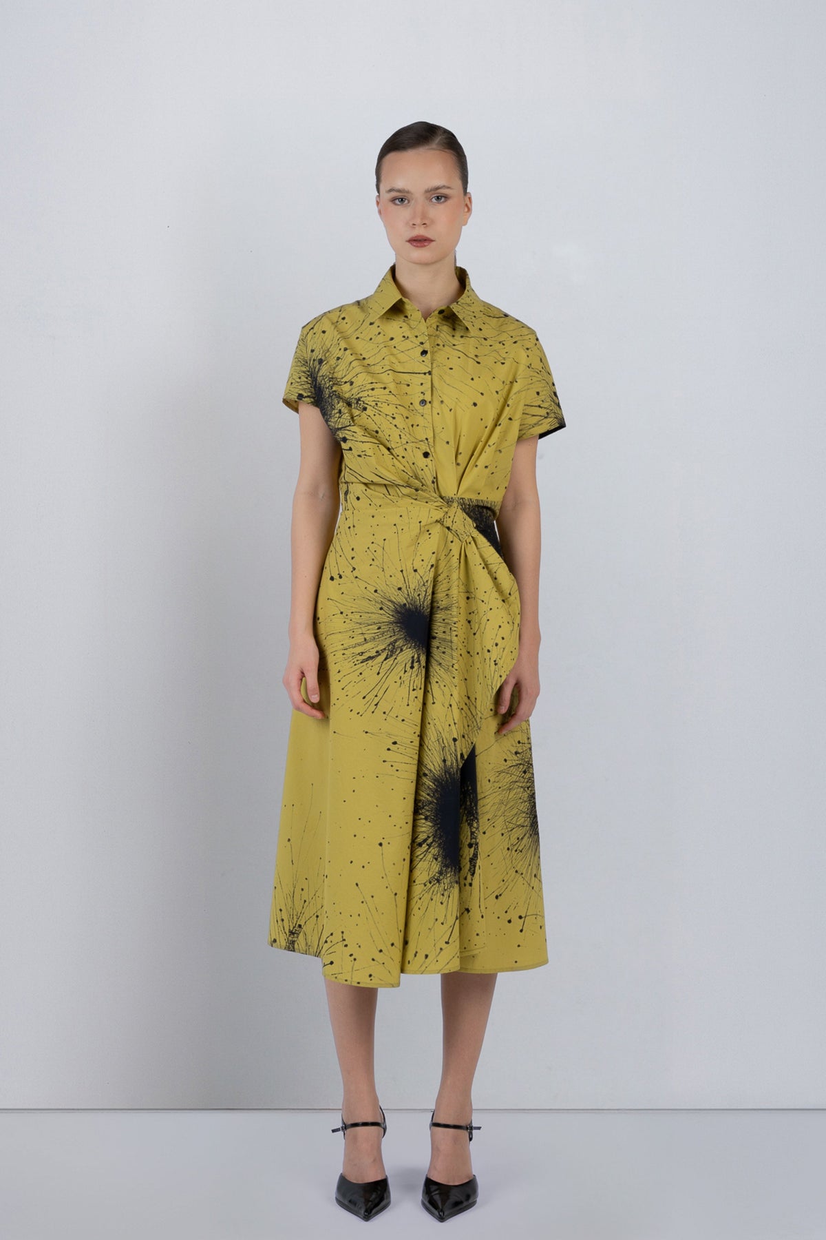 Splatter Wrap Dress