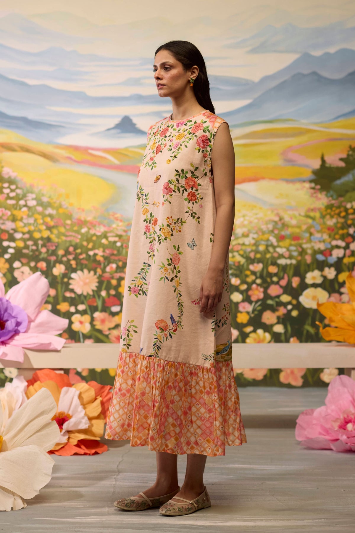 Sorbet Floral Gathered Dress