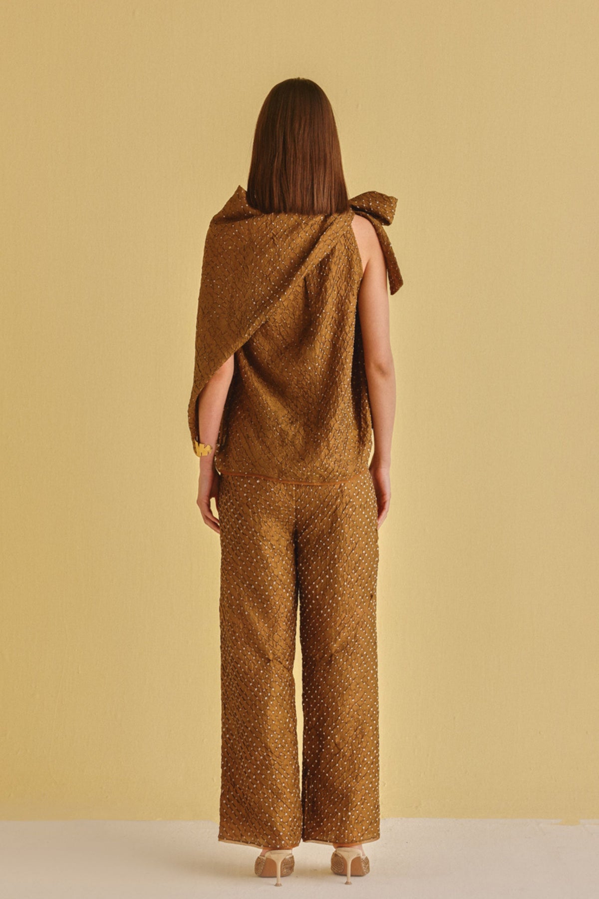 Mocha Bandhani Pants