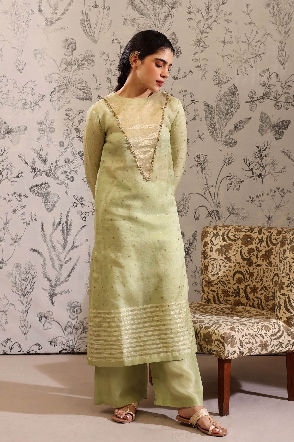Sukanda Green Kurta Set