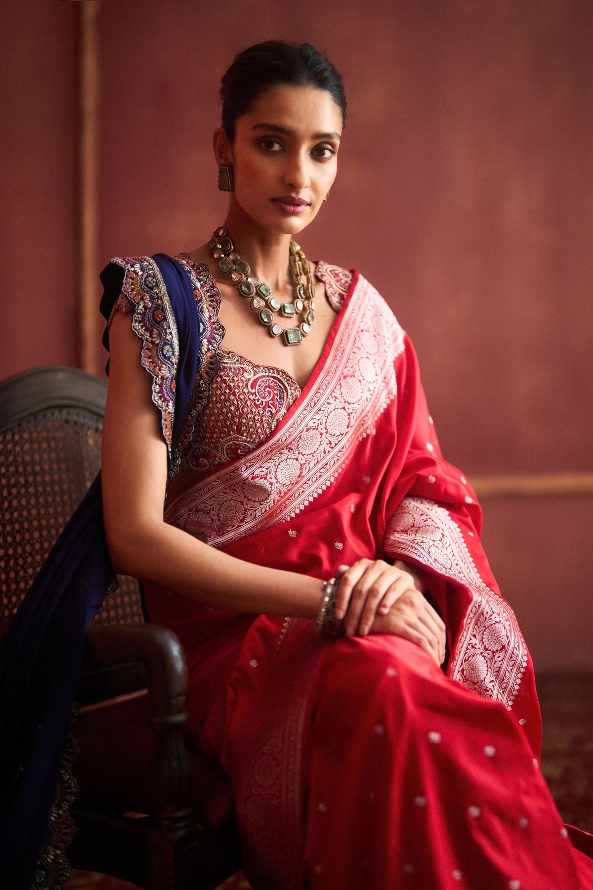 Banarasi Red Saree Set