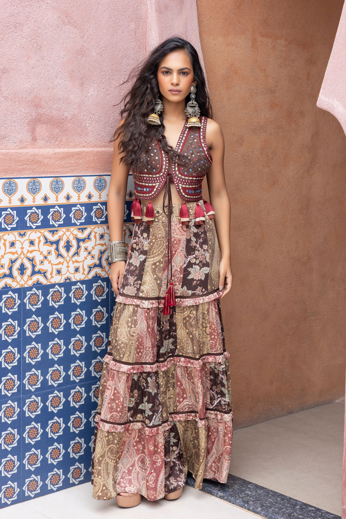 Multicolor Embroidered Co-ord Set
