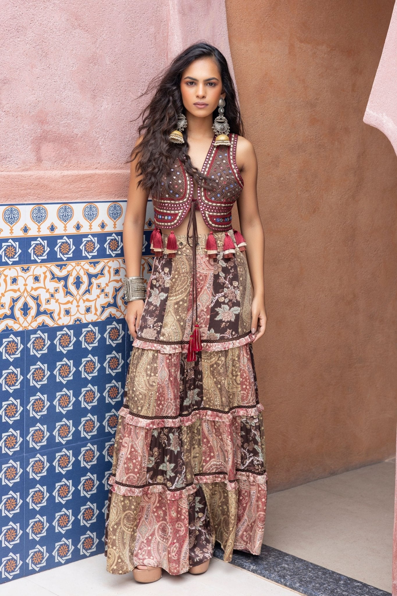 Multicolor Embroidered Co - ord Set - Pinnacle by Shruti Sancheti - Elahe