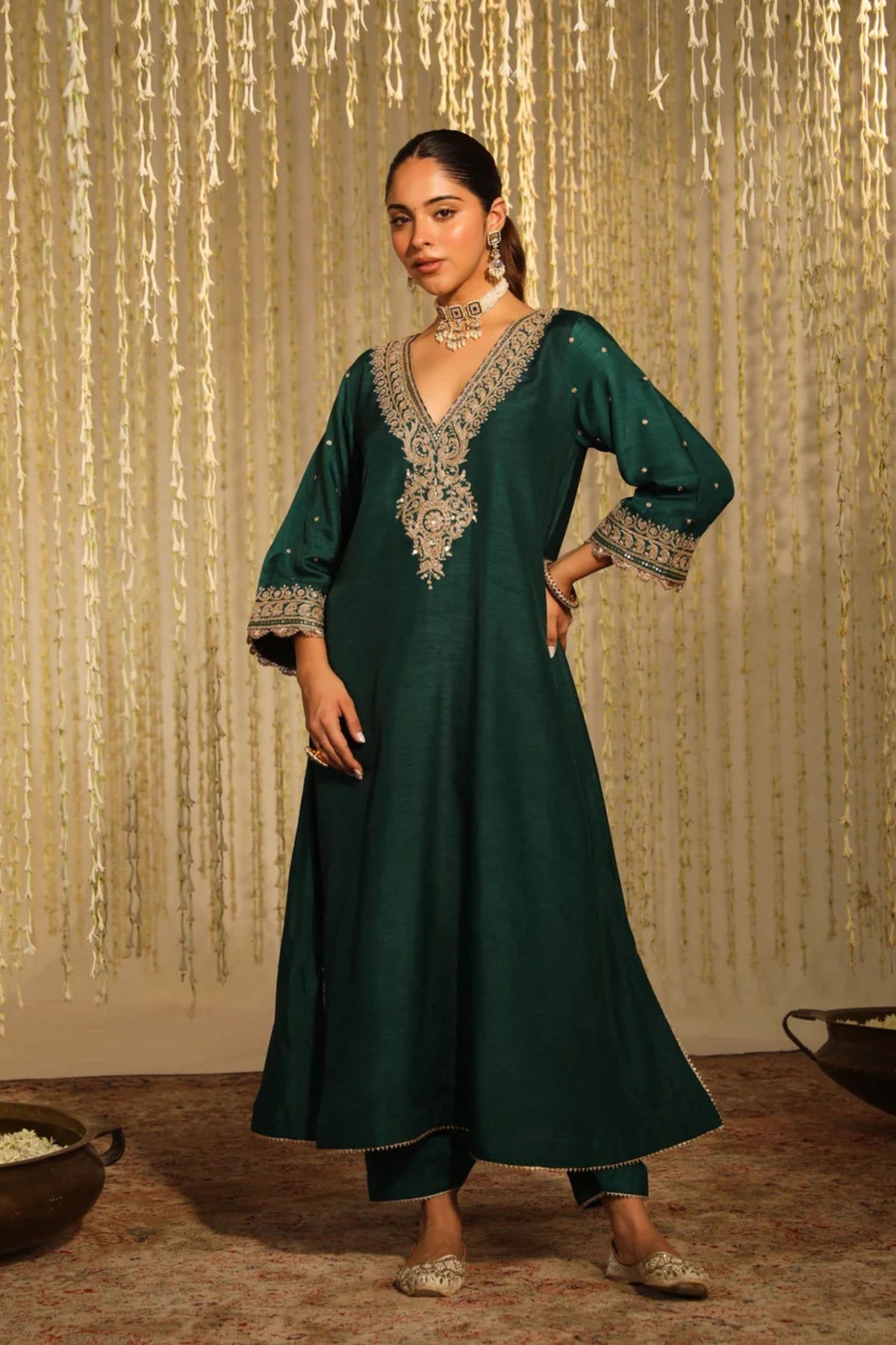 Mysha Emerald Green Kurta Set