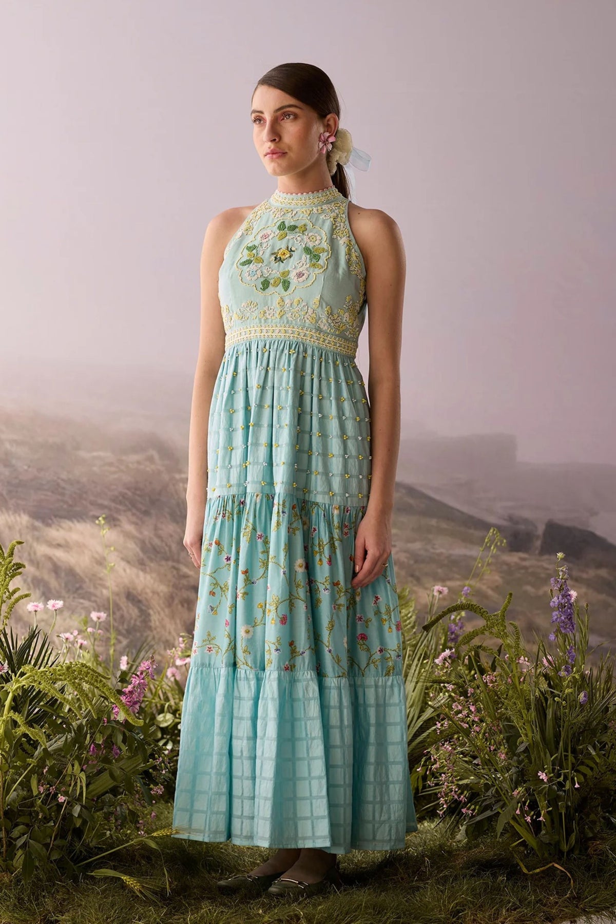 Azure Halter Dress