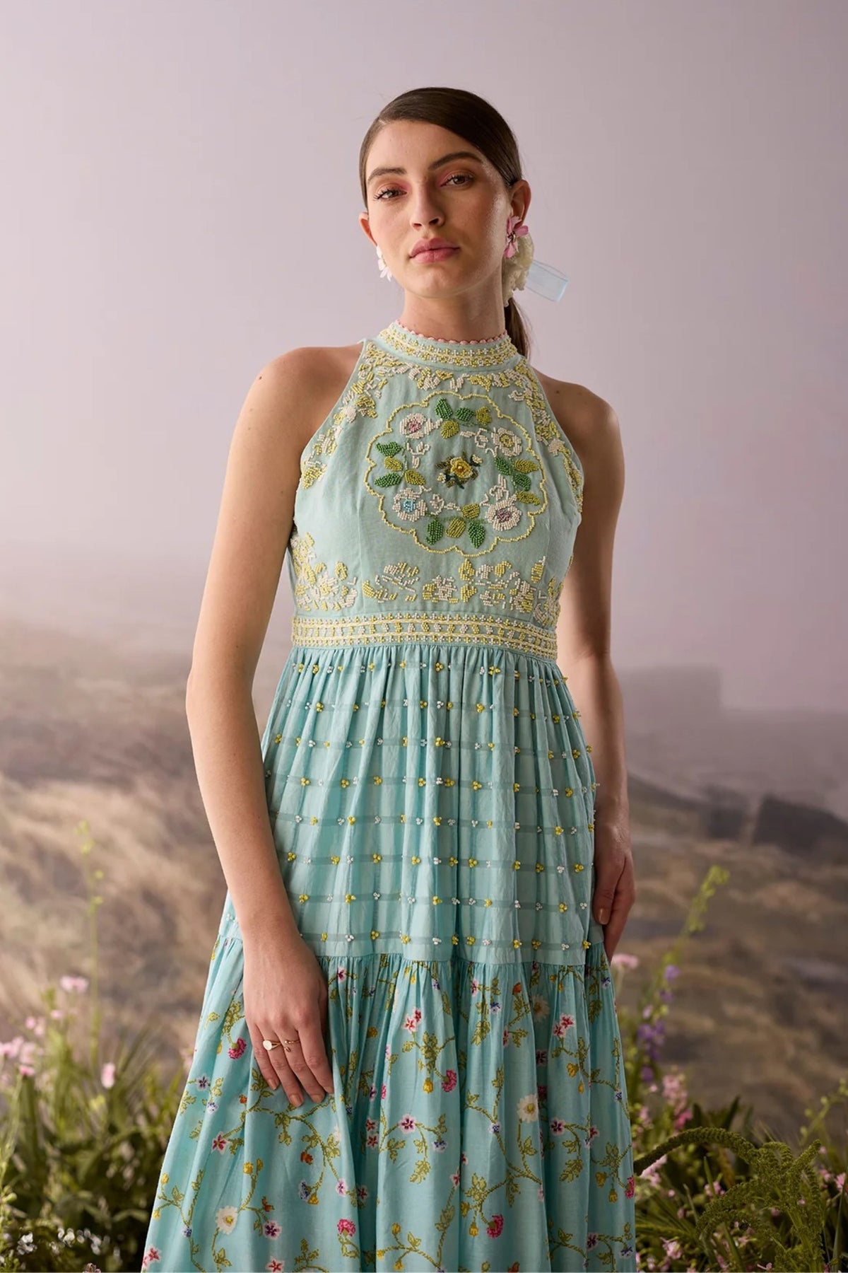 Azure Halter Dress