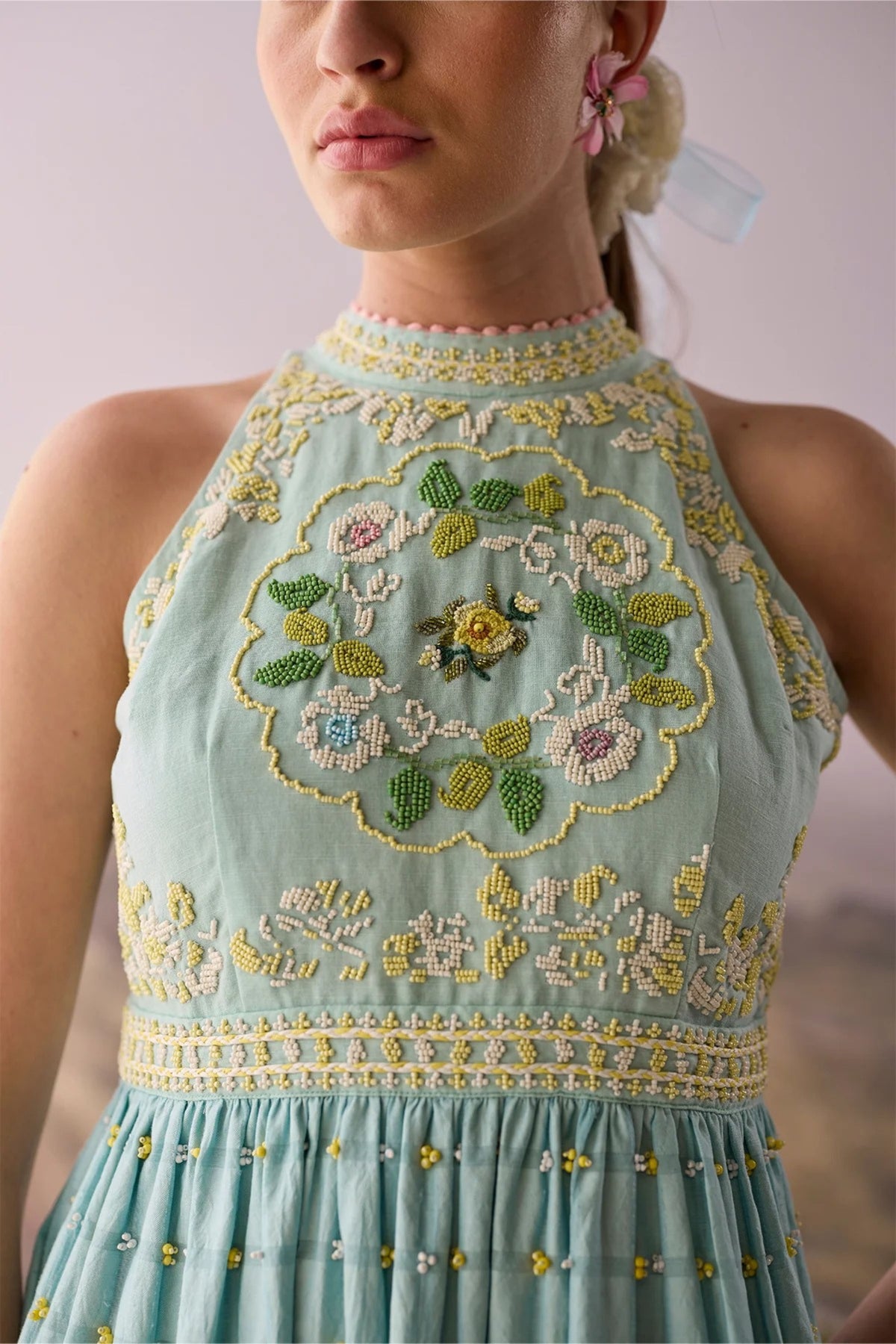 Azure Halter Dress