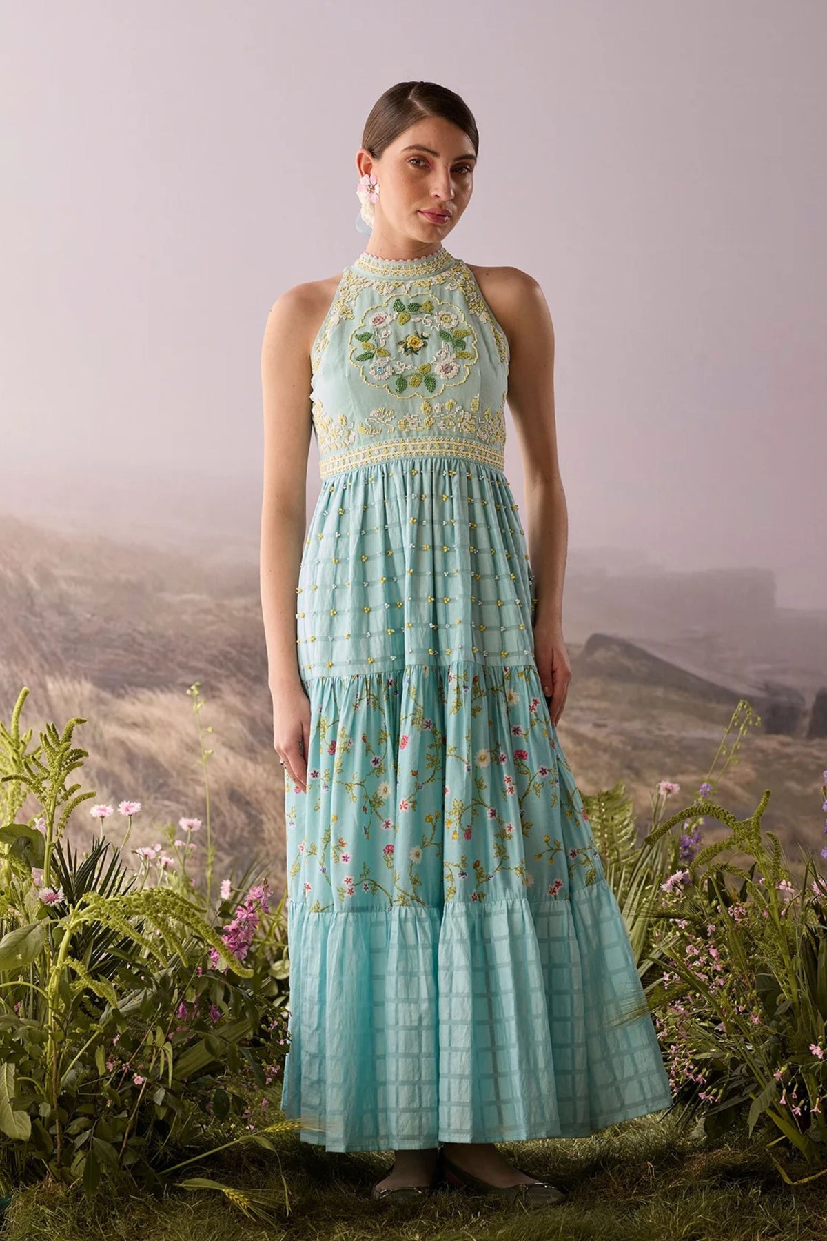 Azure Halter Dress
