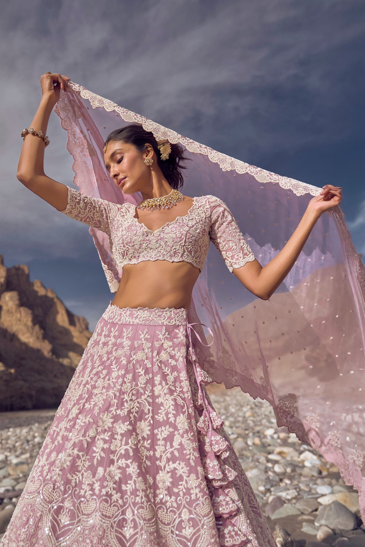 Amethyst Mauve Lehenga Set