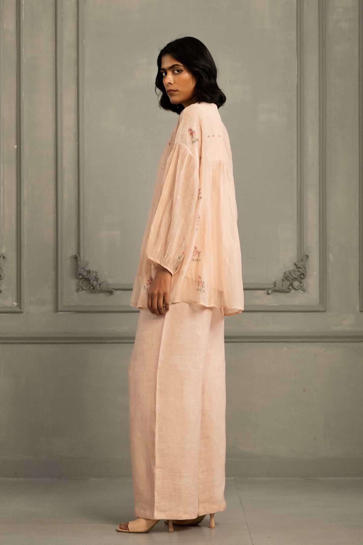Old Rose Embroidered Co-ord Set