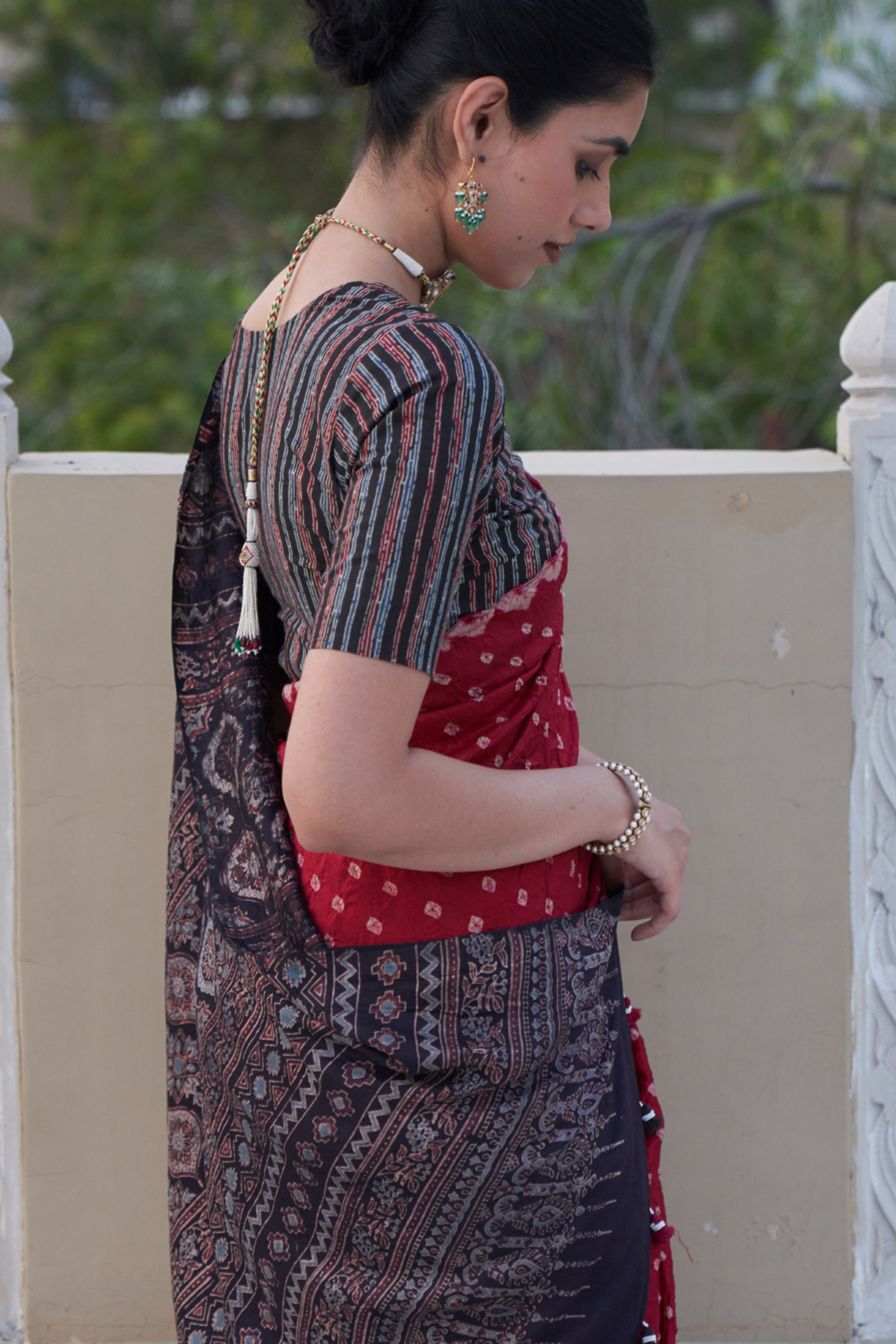 Parinita Maroon Saree
