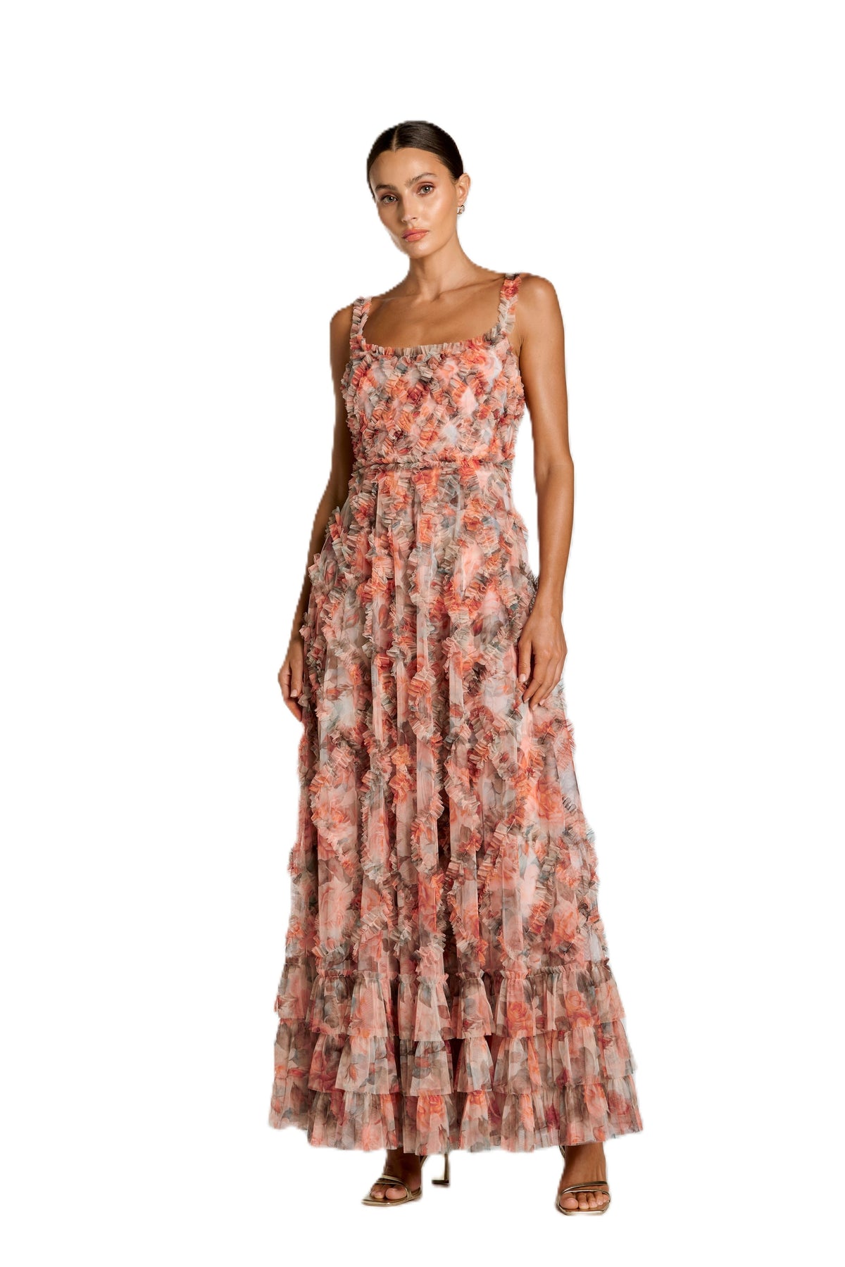 Floral Ruffle Tiered Maxi Dress