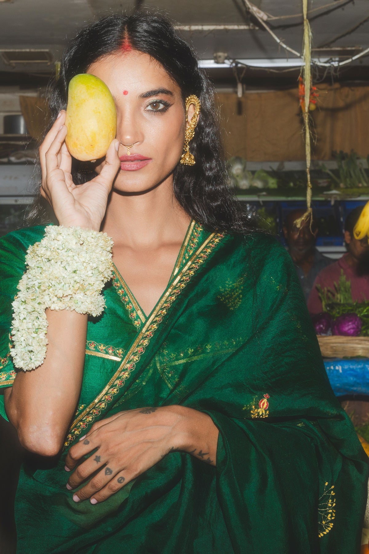 Mirchi Panna Saree