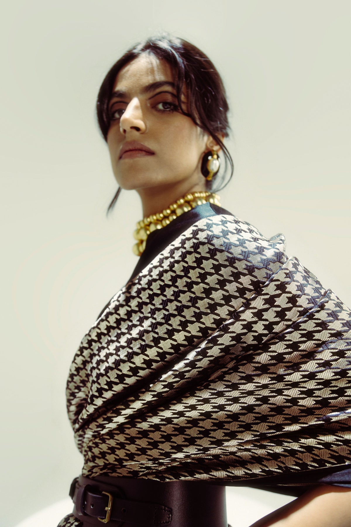 The Gold Snitch Black Saree