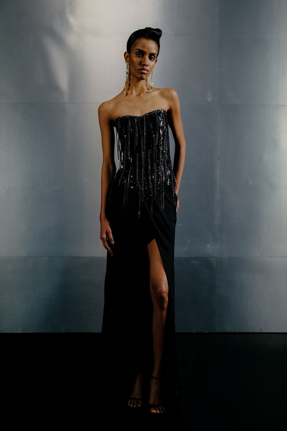Front Slit Pre-Draped Saree