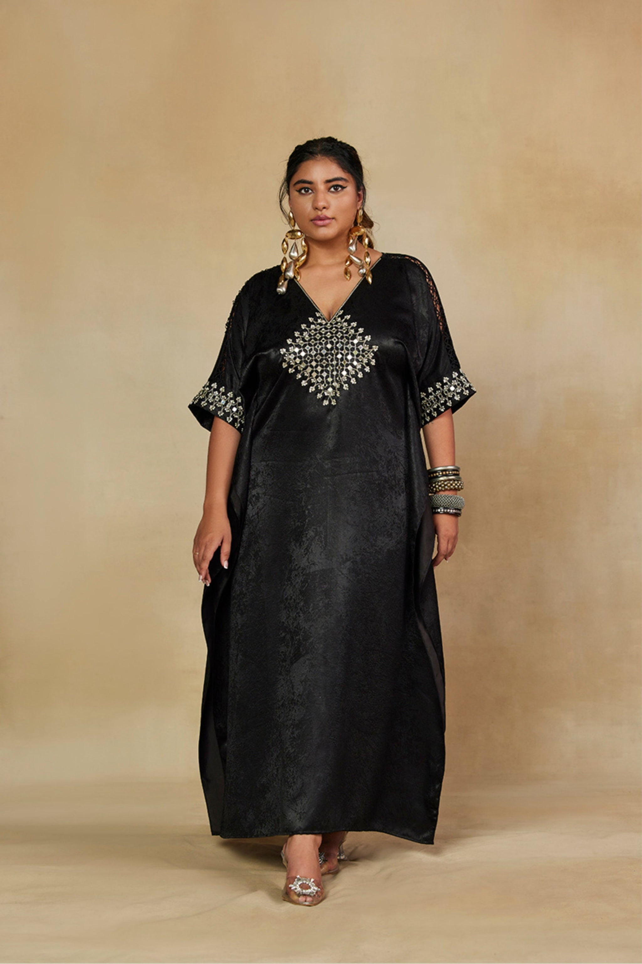 Mamicha - Black Mirror Work Kaftan Dress XS Mamicha - Black Mirror Work Kaftan Dress XS