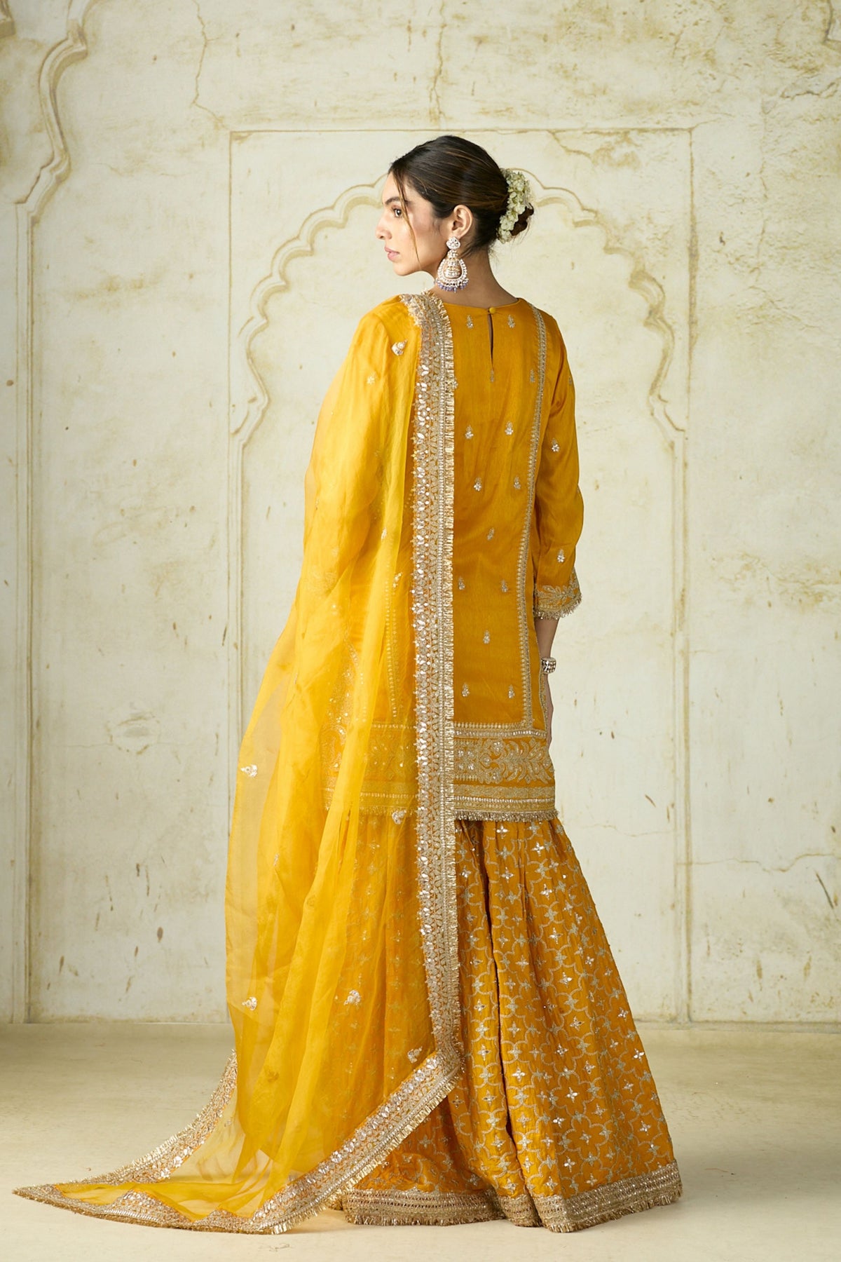 Yellow Mumtaz Sharara Set
