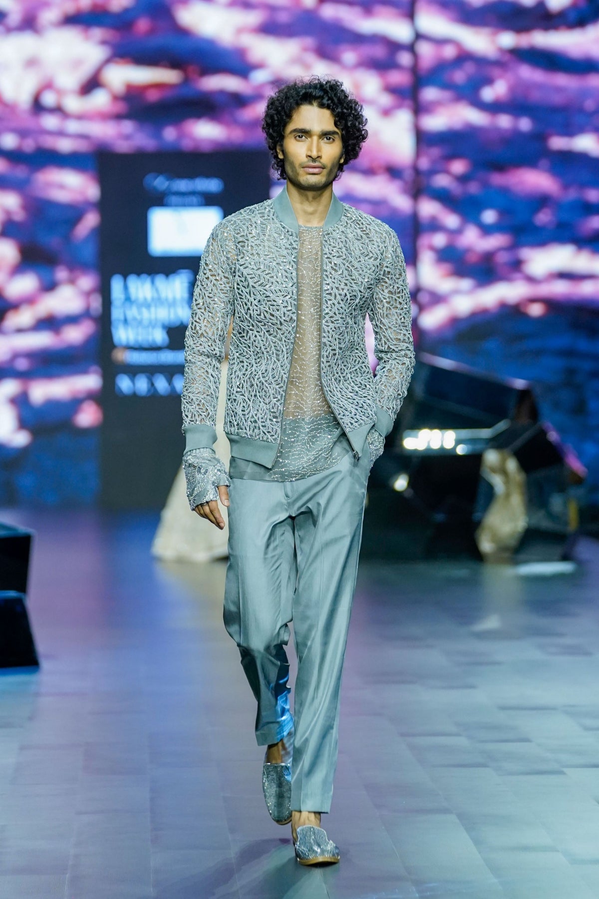 Grey Bomber Jacket Set