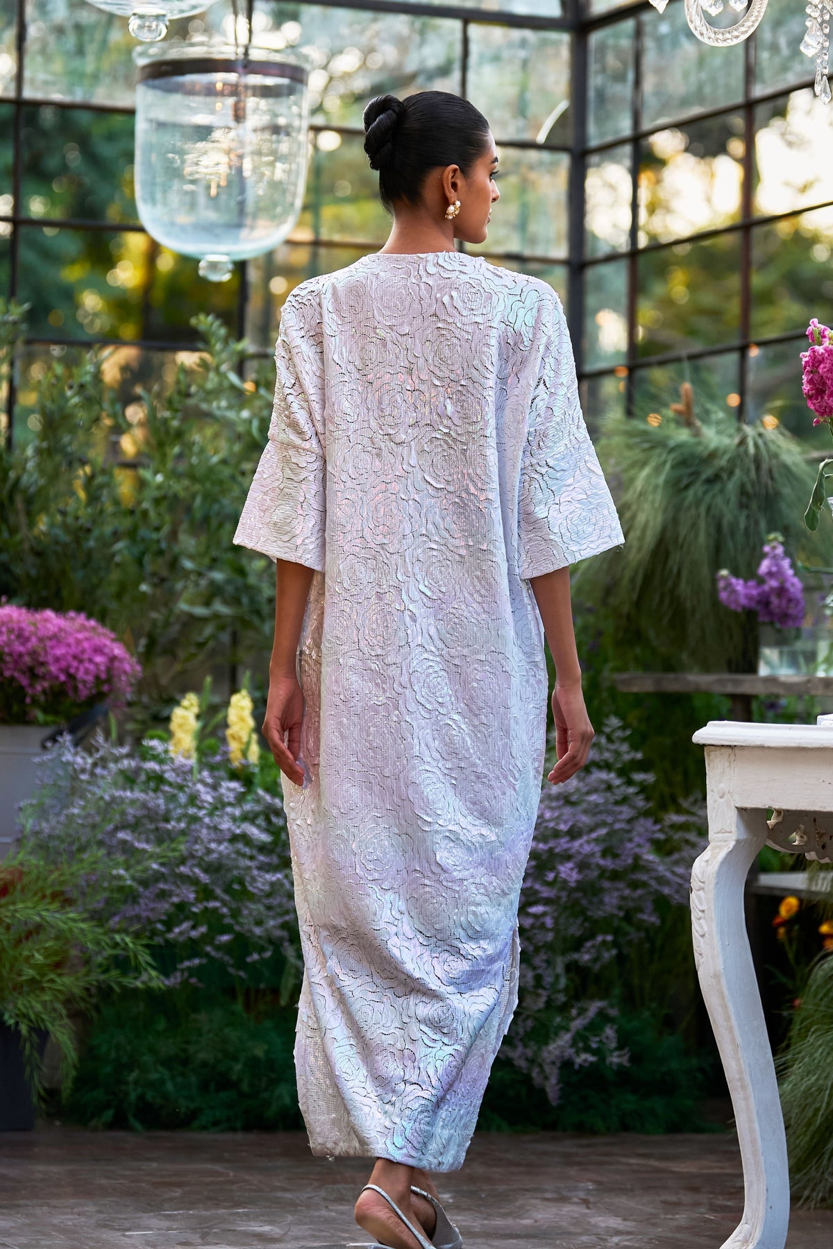 Cutwork Lamé Kaftan