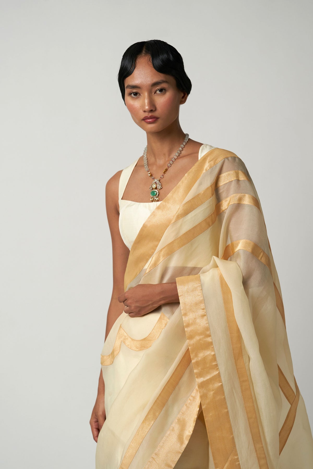 Moti Mehrabiya Saree Set