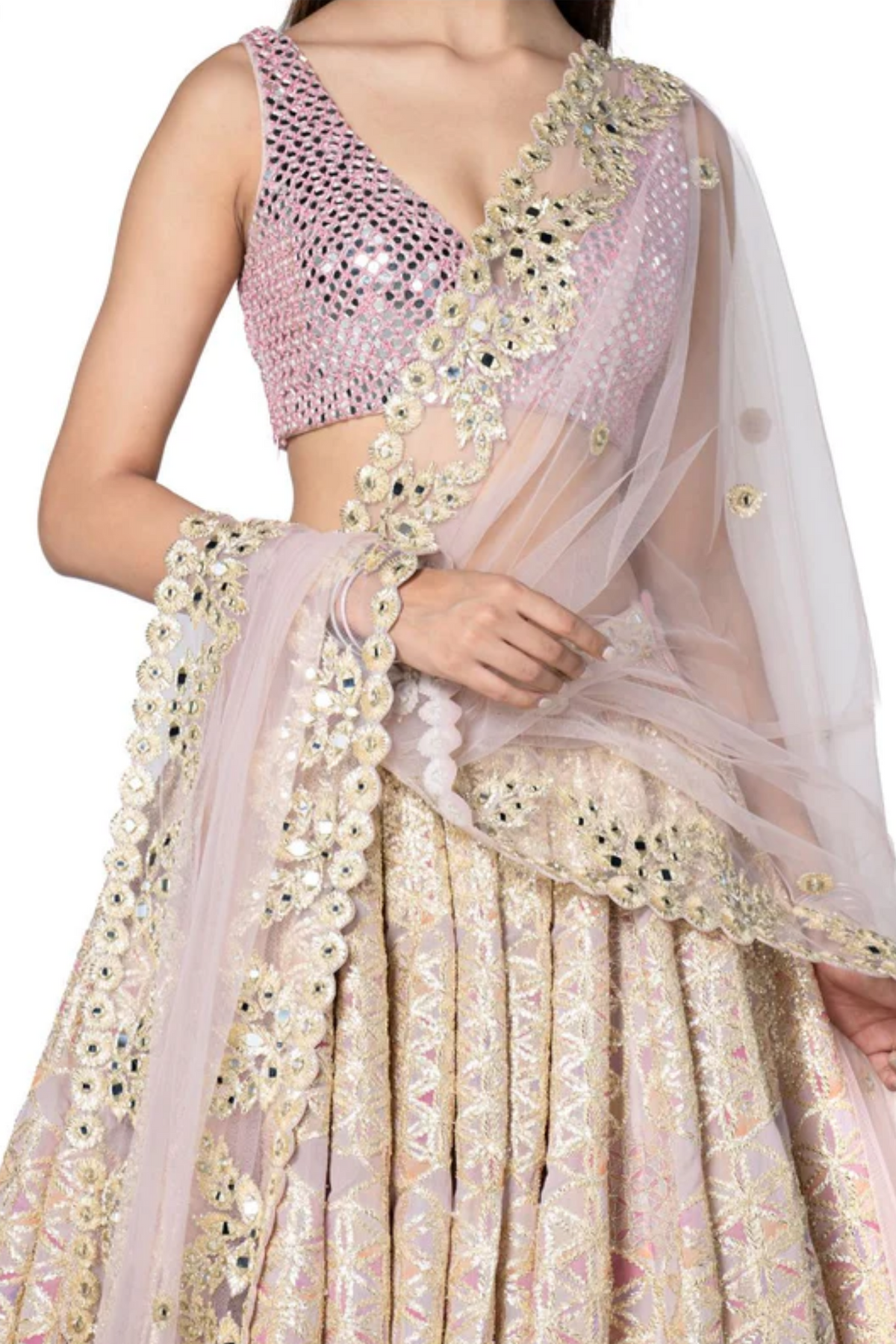 Pink Tonned Printed Lehenga Set