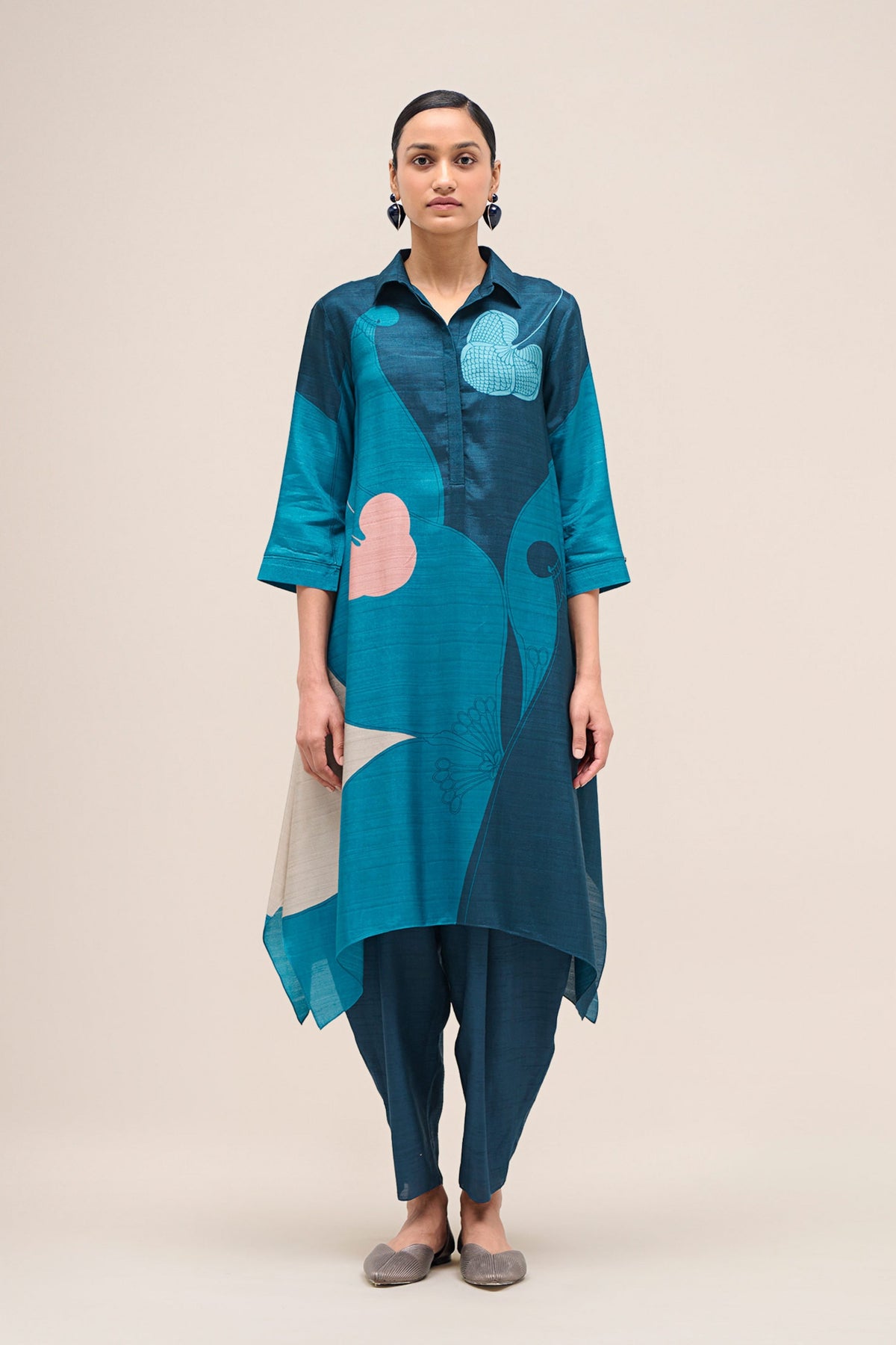 Zoha Blue Tunic Set