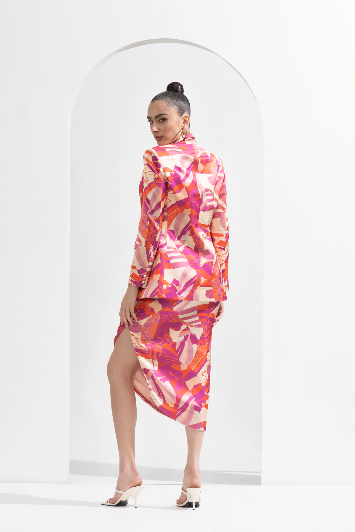 Fuschia Abstract Printed co-ord set