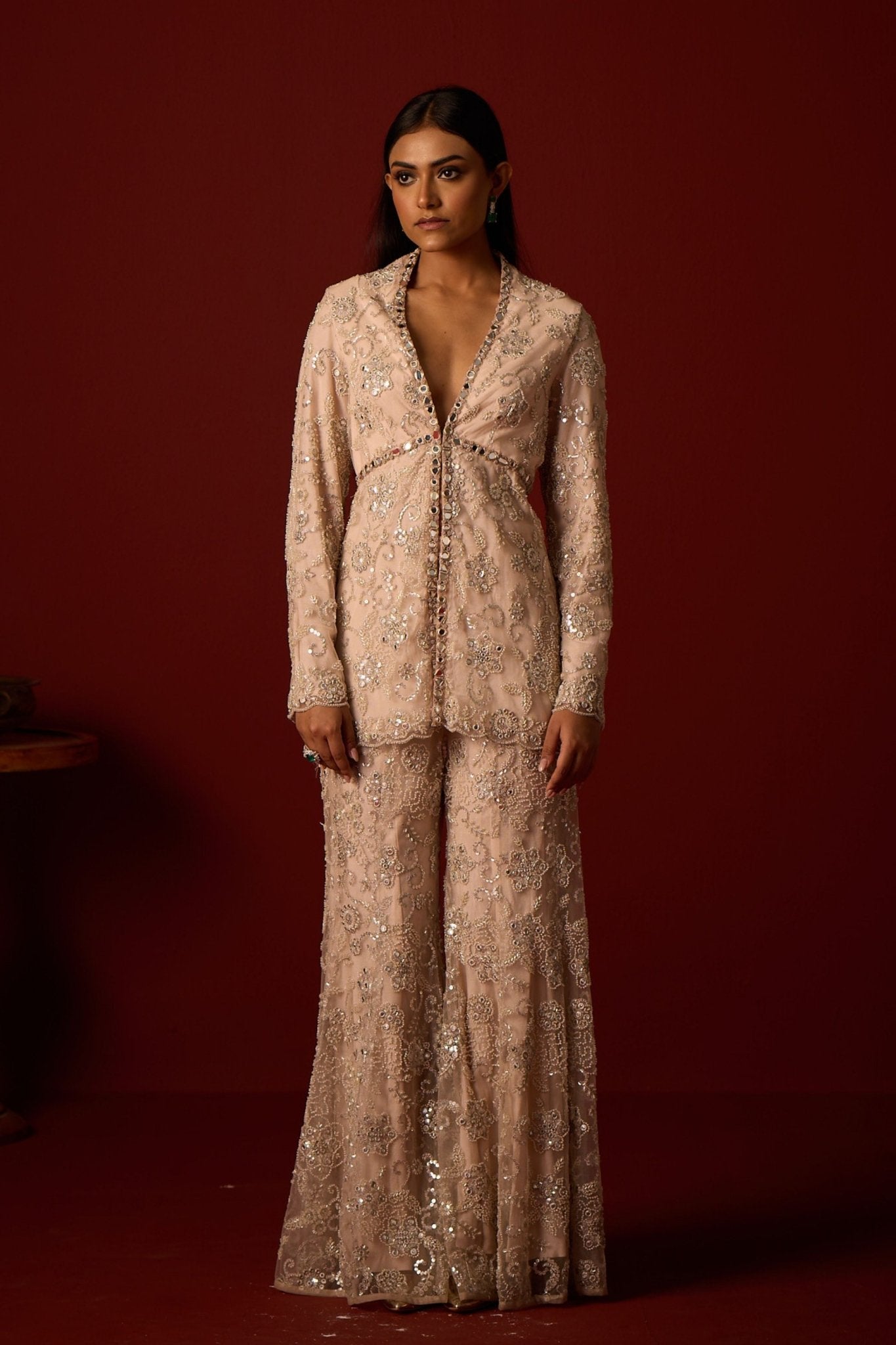 Embroidered Sharara Set - Twenty Nine - Elahe