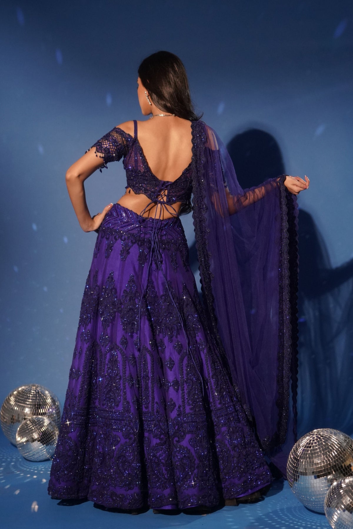 The Elegant Royal Blue Lehenga Set